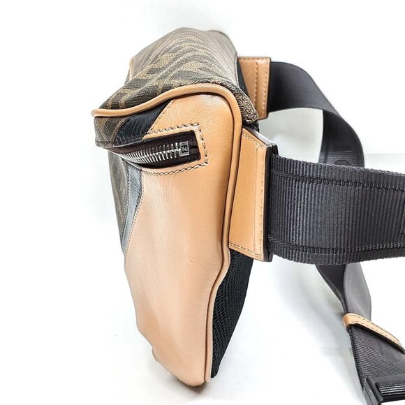Fendi Waist Pouch Brown PVC 705-070925 - Picture 3 of 9